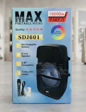 MAX Sound Speaker  8” Inch Portable  – 10000W PMPO