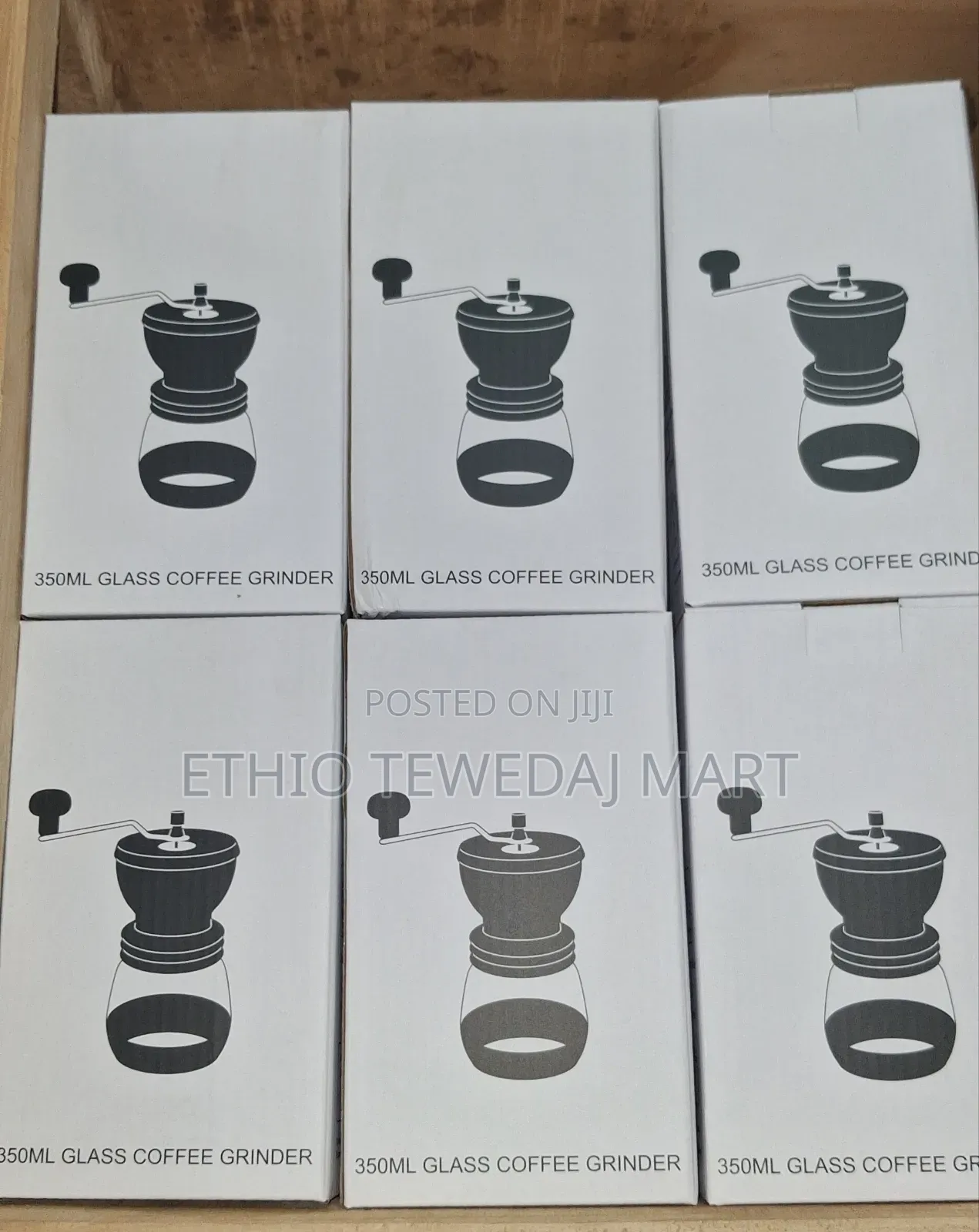 350mL Glass Manual Coffee Grinder