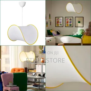 Pendant Lamp, 45Cm White/Yellow