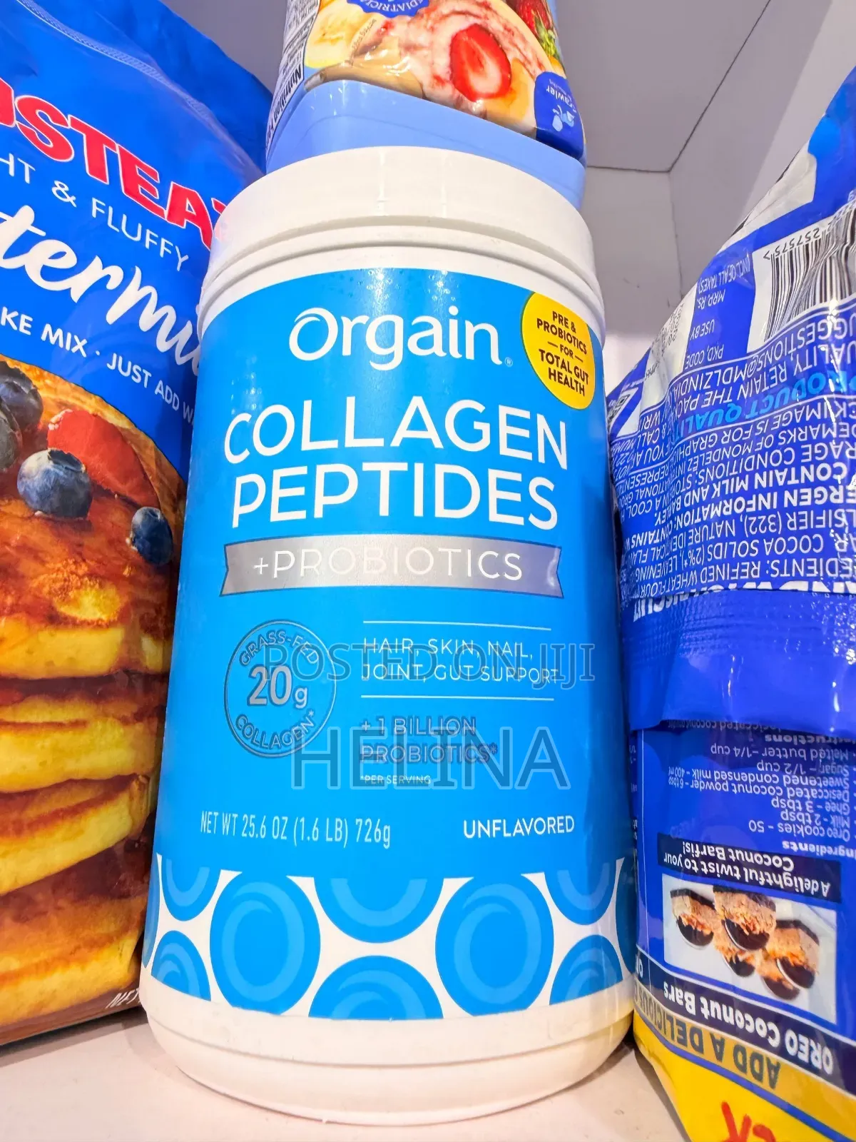 Orgain Collagen Peptide 726g Powder Unflavoured + 1 Billion Probiotics