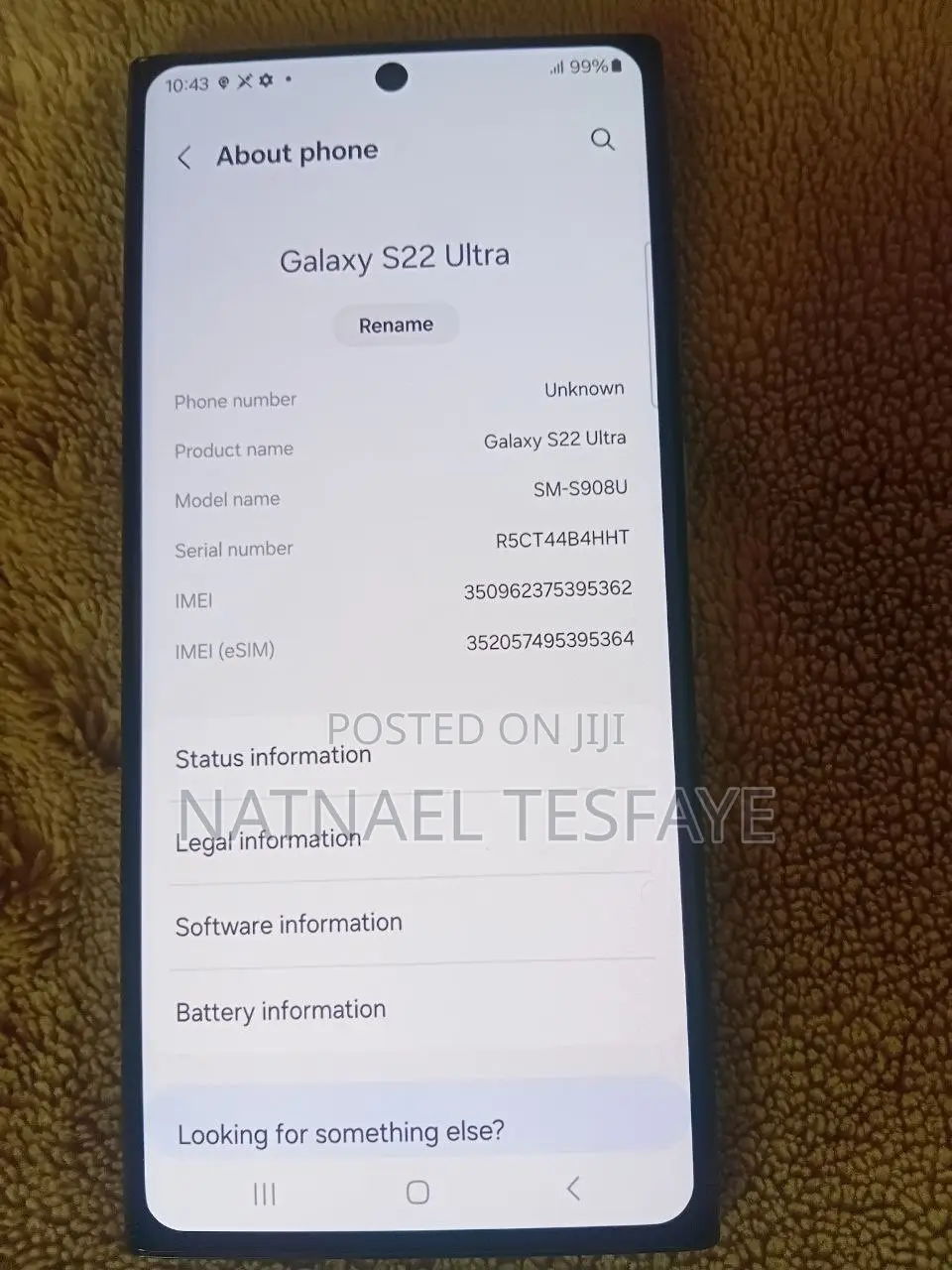 Samsung Galaxy S22 Ultra 128 GB Black