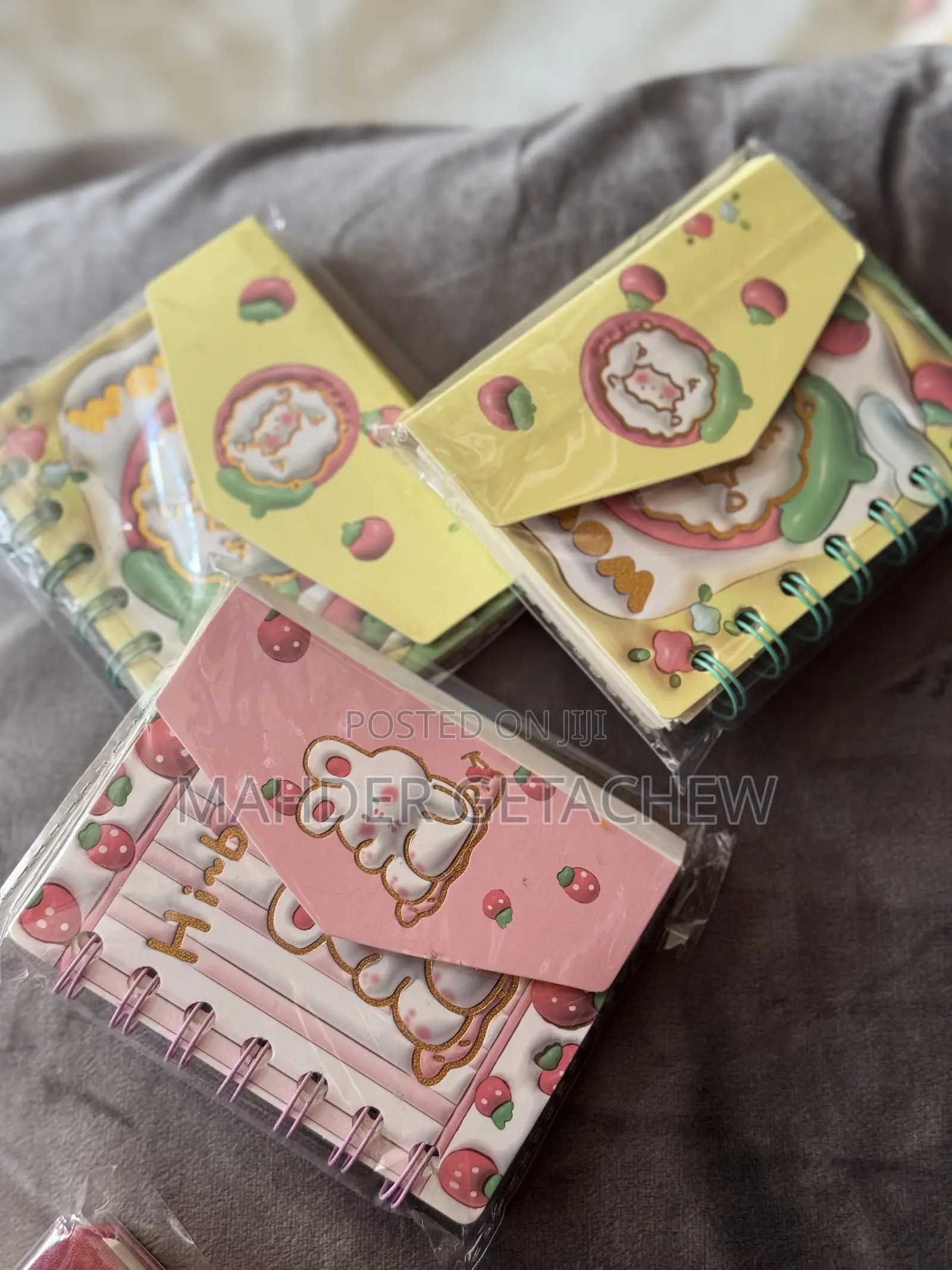 Cute Cartoon Spiral Notebook 📒🍓