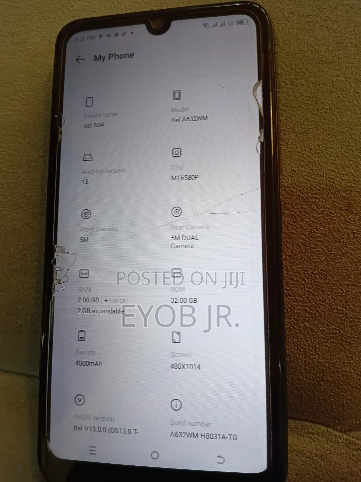 Itel A04 32 GB Black