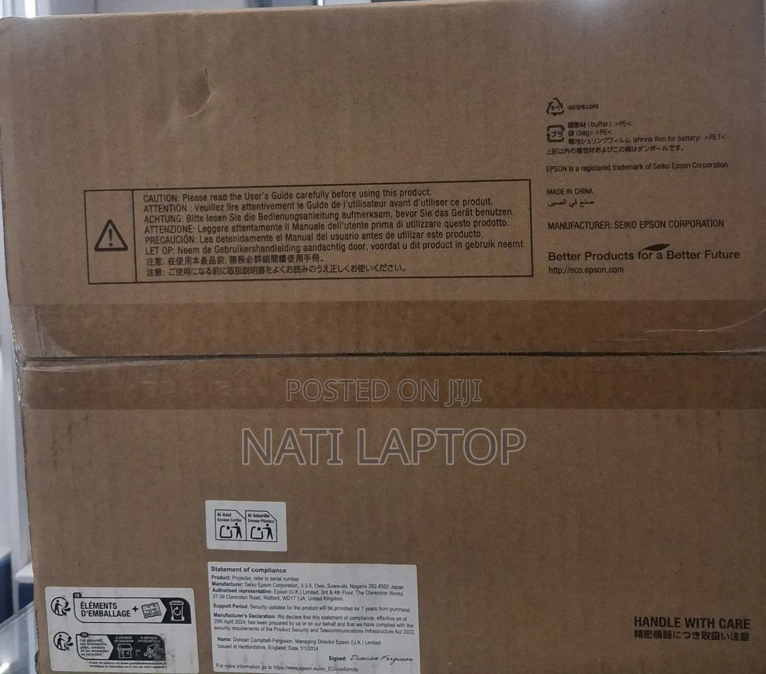 Brand New Packed With Cartoon
Epson Projector