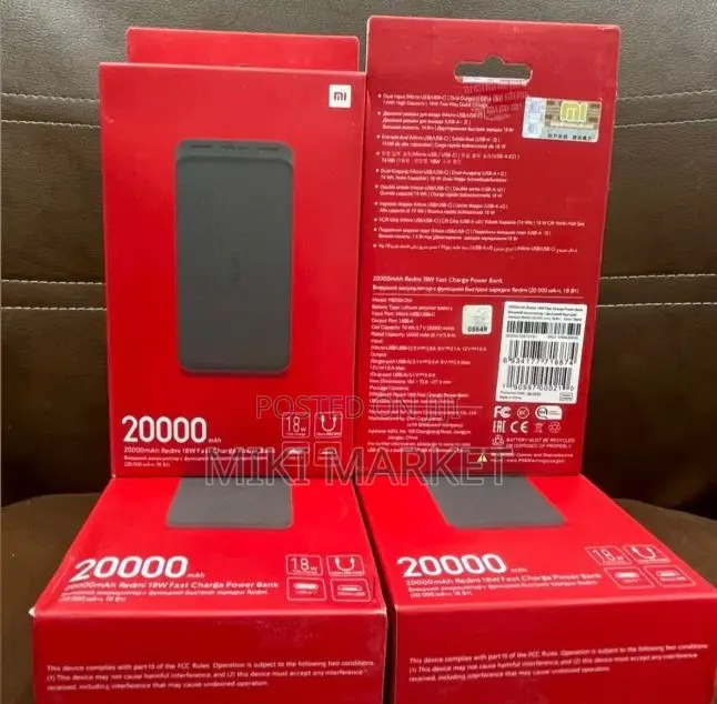 Mi Power Bank 20000mah Power Bank ፓወርባንክ