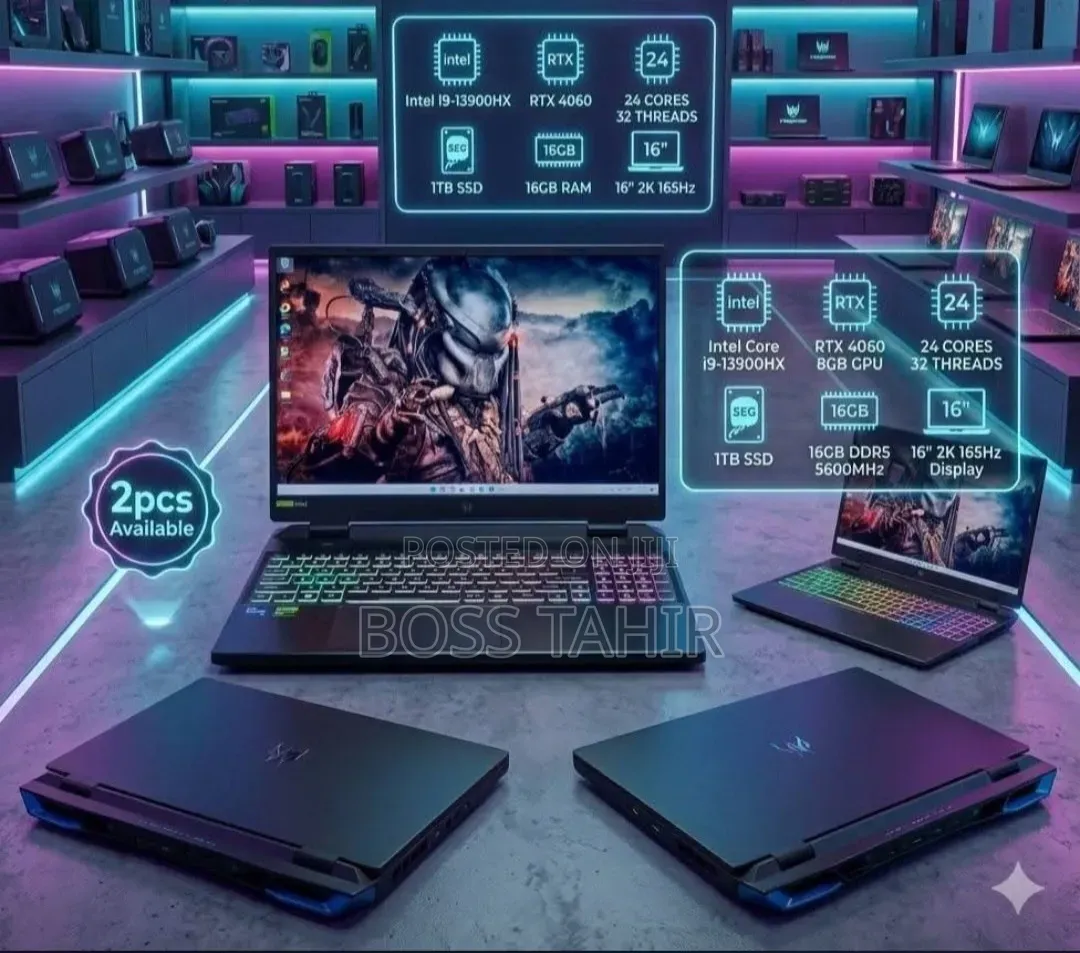 New Laptop Acer Predator Helios Neo 16 16GB Intel Core i9 SSD 1T