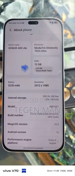 Honor 400 Lite 256 GB Silver