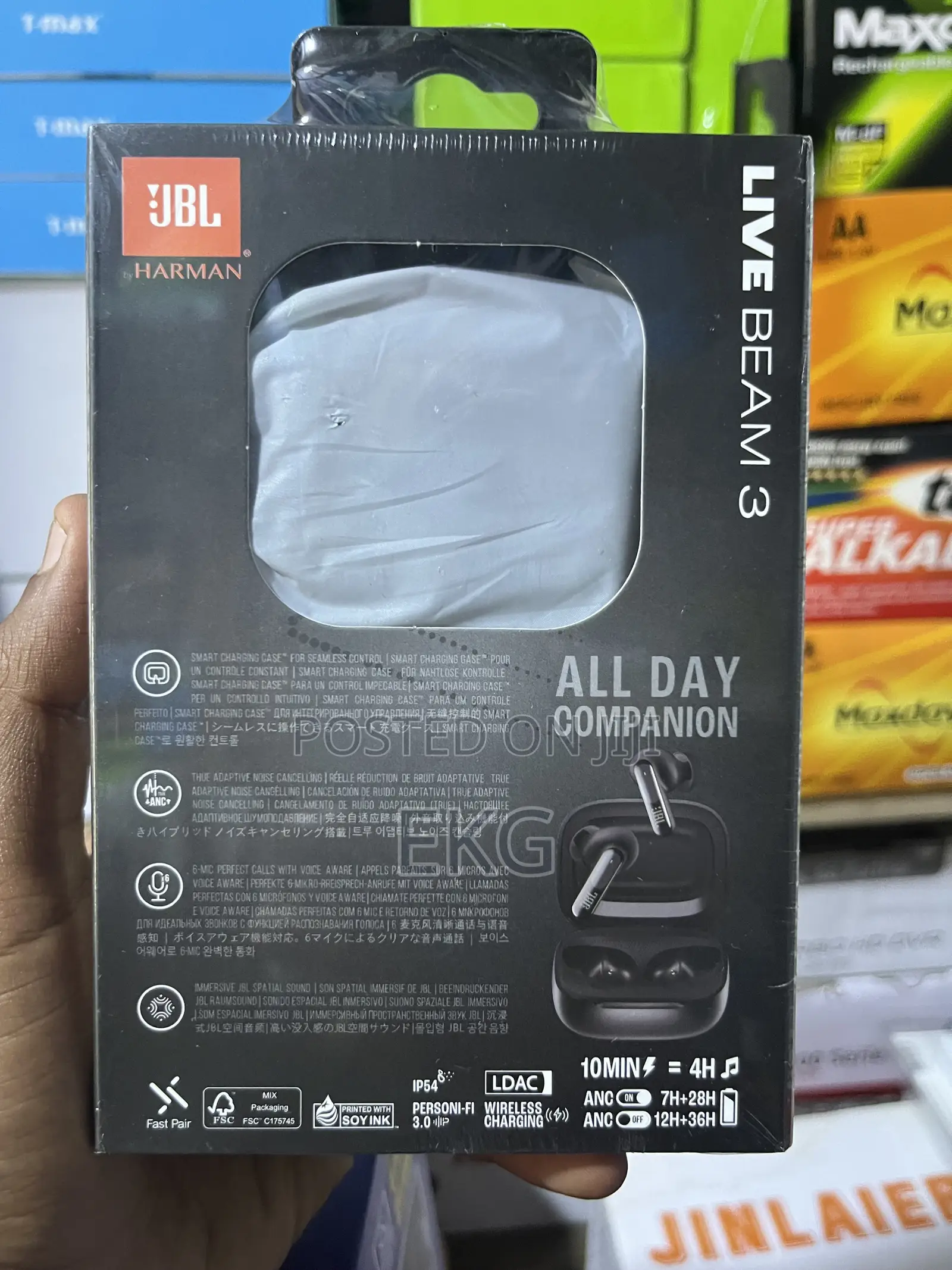 Original JBL Live Beam 3 Wireless Airpod With Smart Screen Case