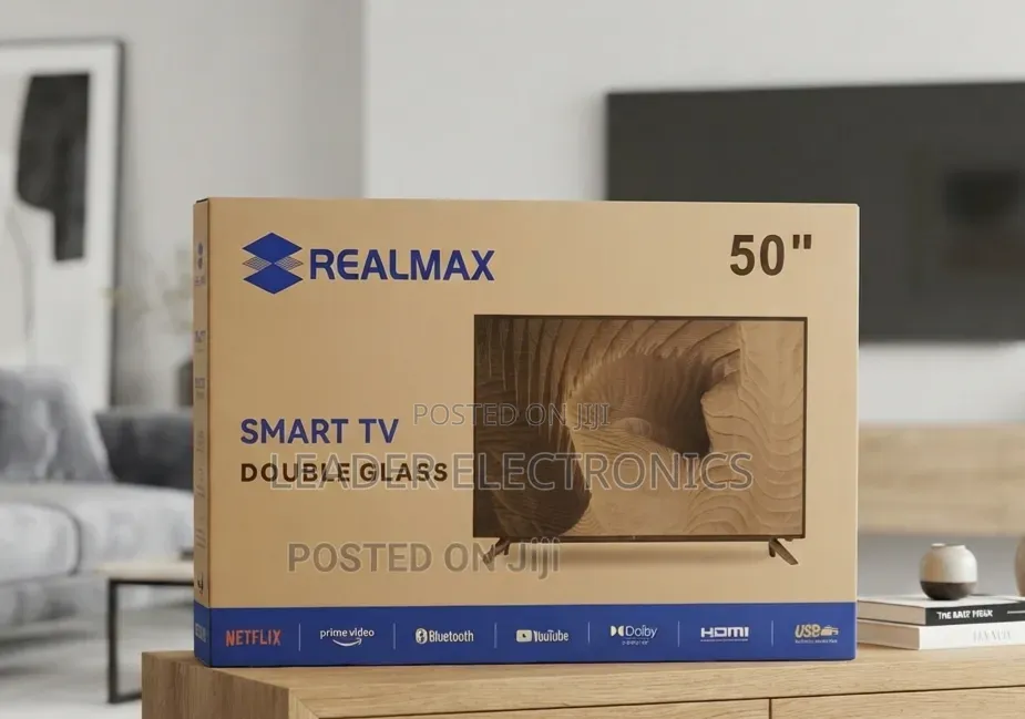 Realmax TV 50" Smart Android Double Glass TV New Arrival 2026