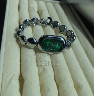 Green+silver Band Watch