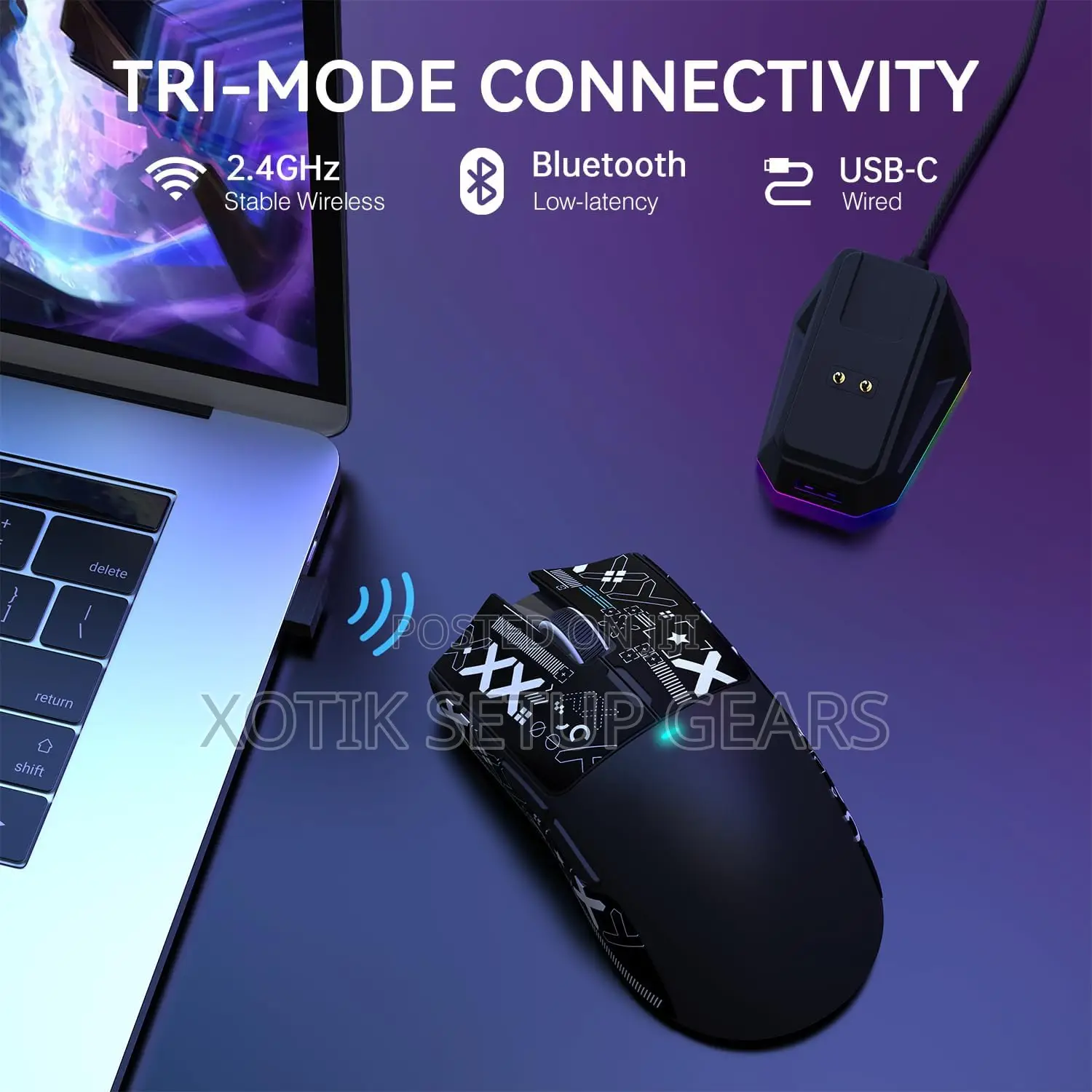 Attack Shark X11 Black Wireless Mouse - Super Lightweight Gaming Mouse