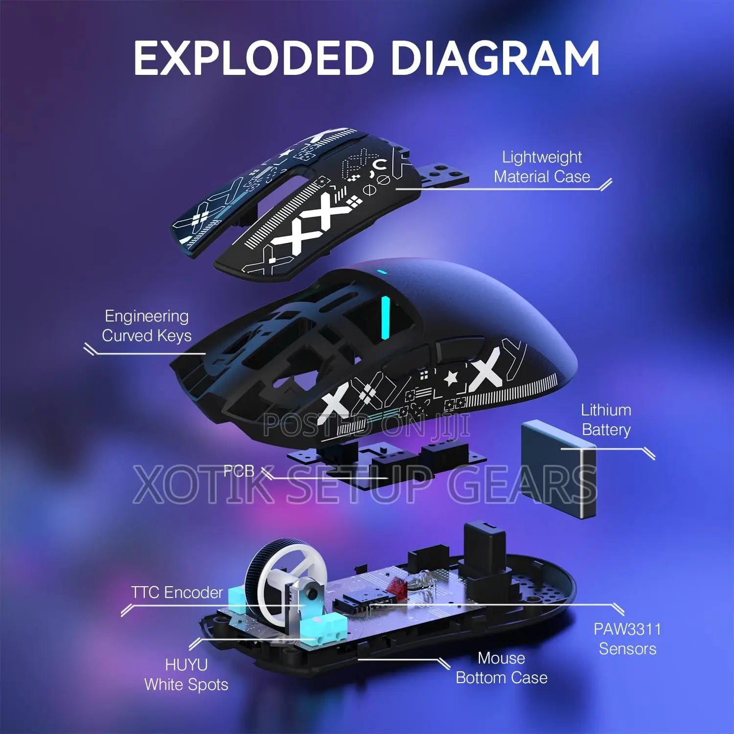 Attack Shark X11 Black Wireless Mouse - Super Lightweight Gaming Mouse