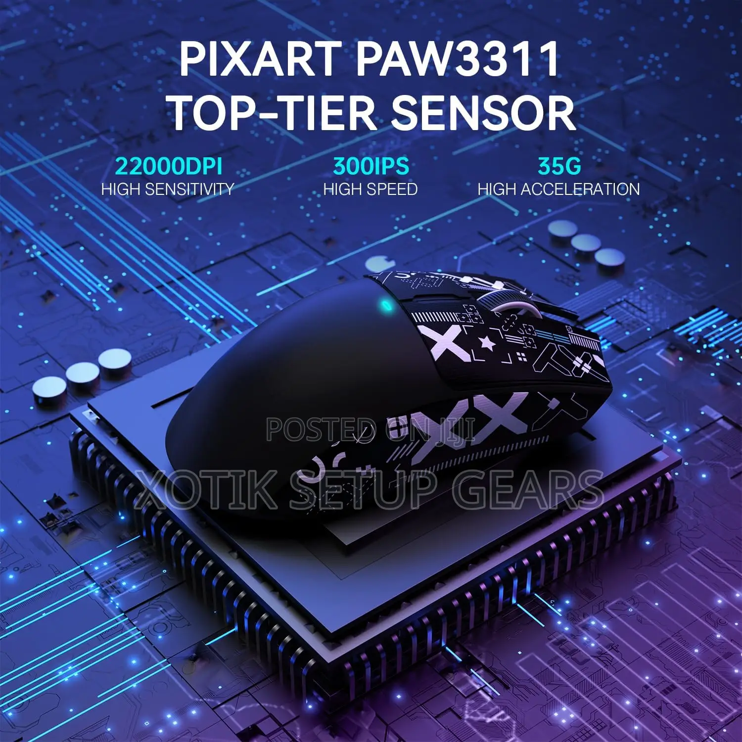 Attack Shark X11 Black Wireless Mouse - Super Lightweight Gaming Mouse