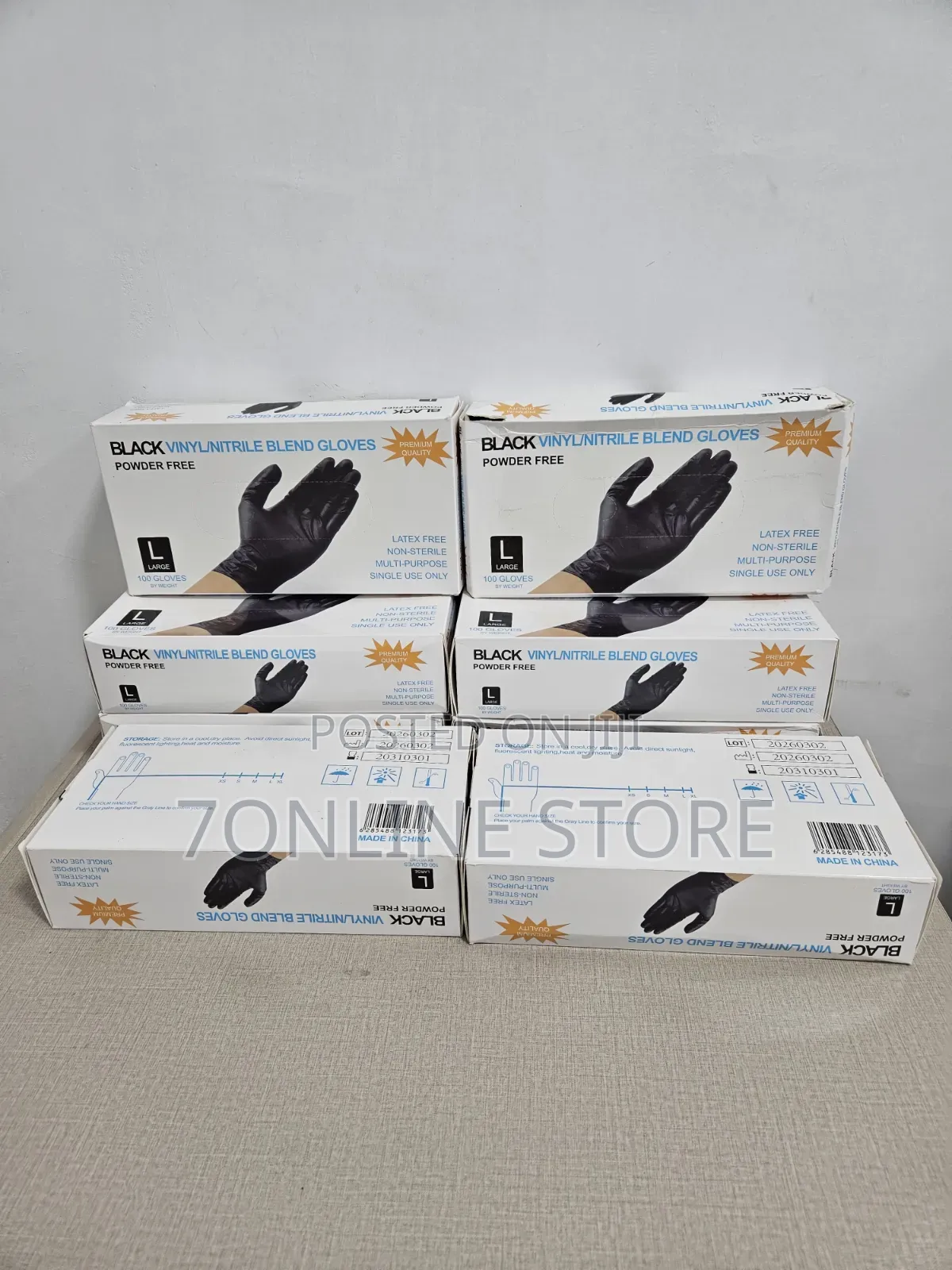 Disposable Black Vinyl Multi-Purpose Gloves