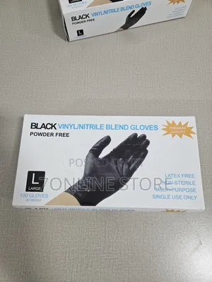 Disposable Black Vinyl Multi-Purpose Gloves
