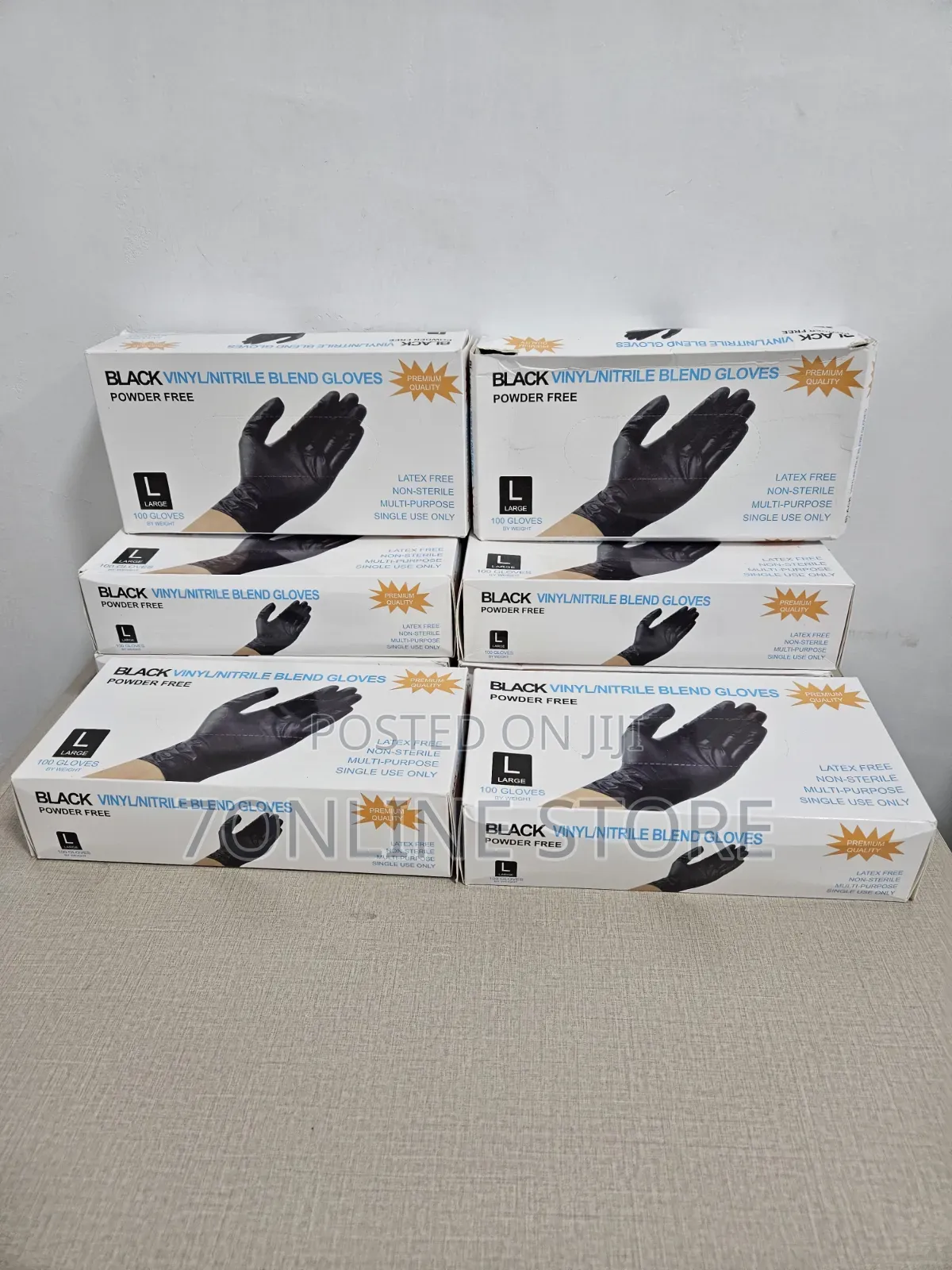 Disposable Black Vinyl Multi-Purpose Gloves