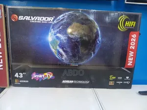 Salvadoor Smart  Led 4K TV 43 Inch Doubel Gelass 2026 Model Hifi Speak