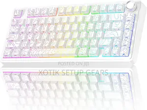 Aula F75 Pro White Topographic Mechanical Keyboard - Gaming Keyboard