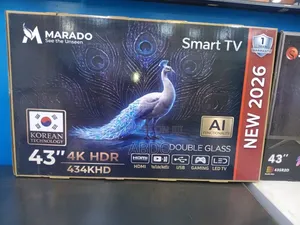 Marado Smart Led 4K TV 43 Inch Doubel Gelass Adis 2026 Hifi