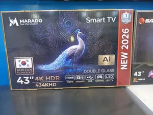 Marado Smart Led 4K TV 43 Inch Doubel Gelass Adis 2026 Hifi
