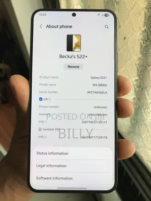 New Samsung Galaxy S22+ 5G 128 GB Black