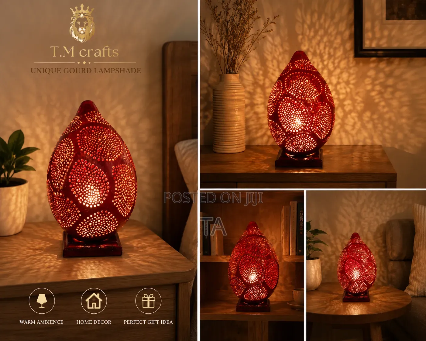 Unique Gourd Lampshade የመኝታ ቤት መብራት የራስጌ የጠረጴዛ መብራቶች