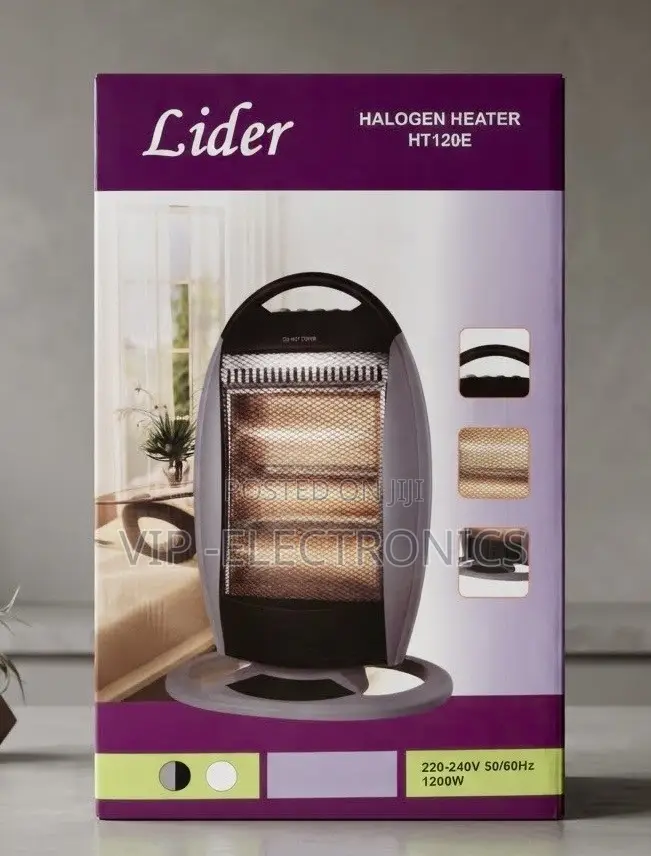 LIDER Halogen Heater Power: 1200W Halogen Heating Technology