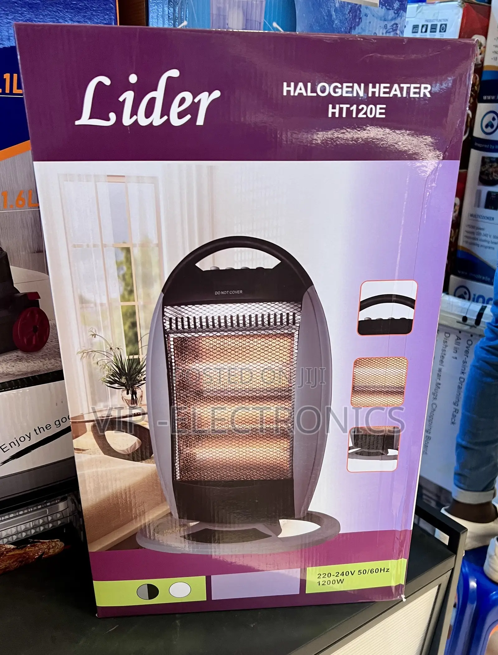 LIDER Halogen Heater, Designed 1200W Powerful Heating