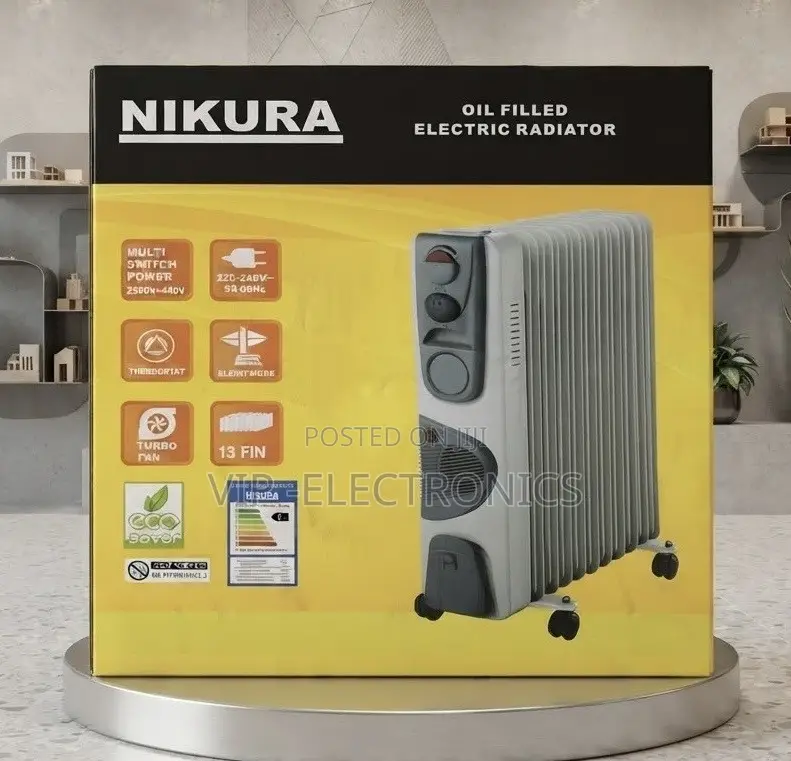 Nikura Room Heater 13-Fin Oil-Filled Radiator Heater, 💯💯originally
