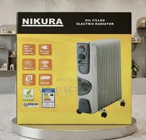 Nikura Room Heater 13-Fin Oil-Filled Heater, Featuring