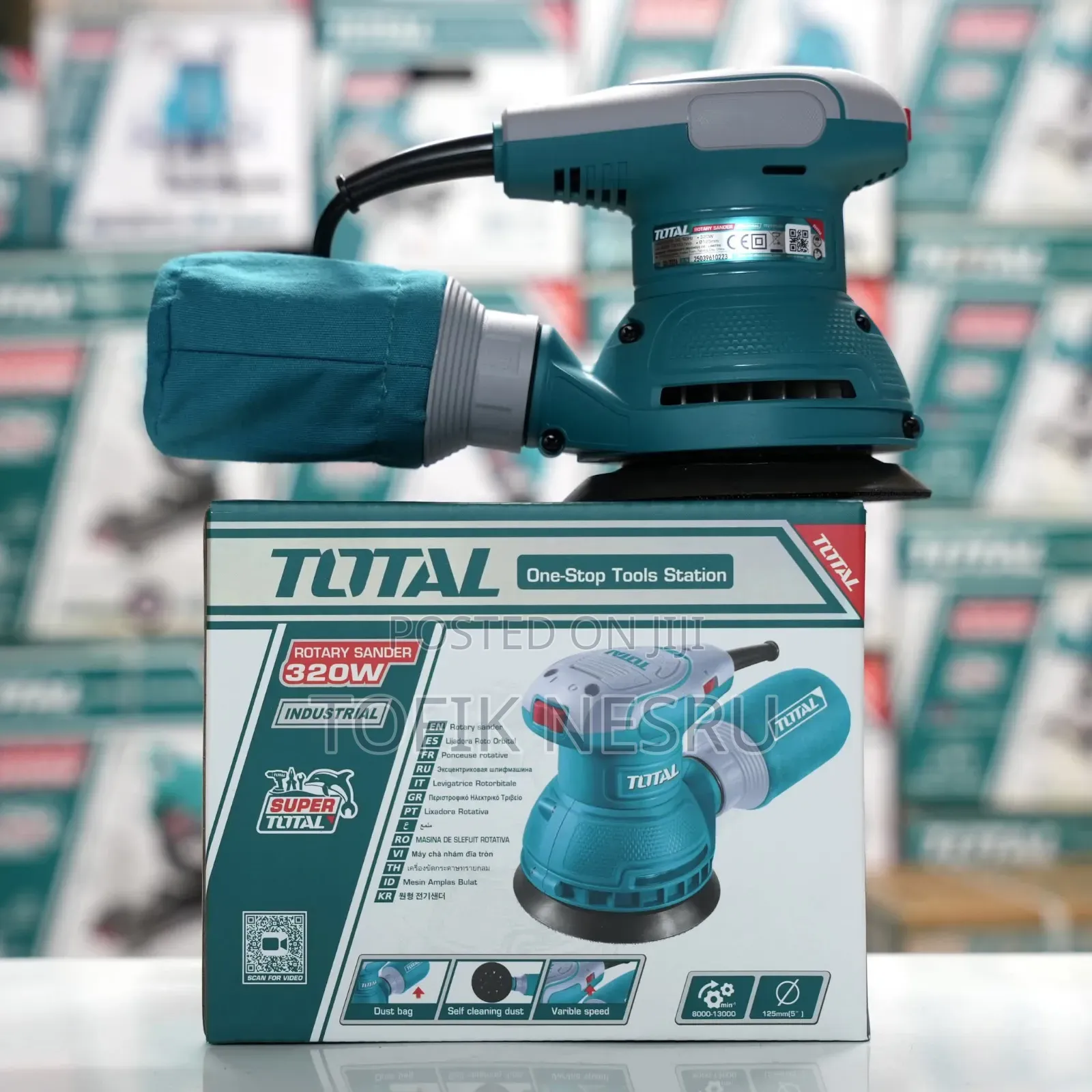 Total Routery Sander 320w 125mm