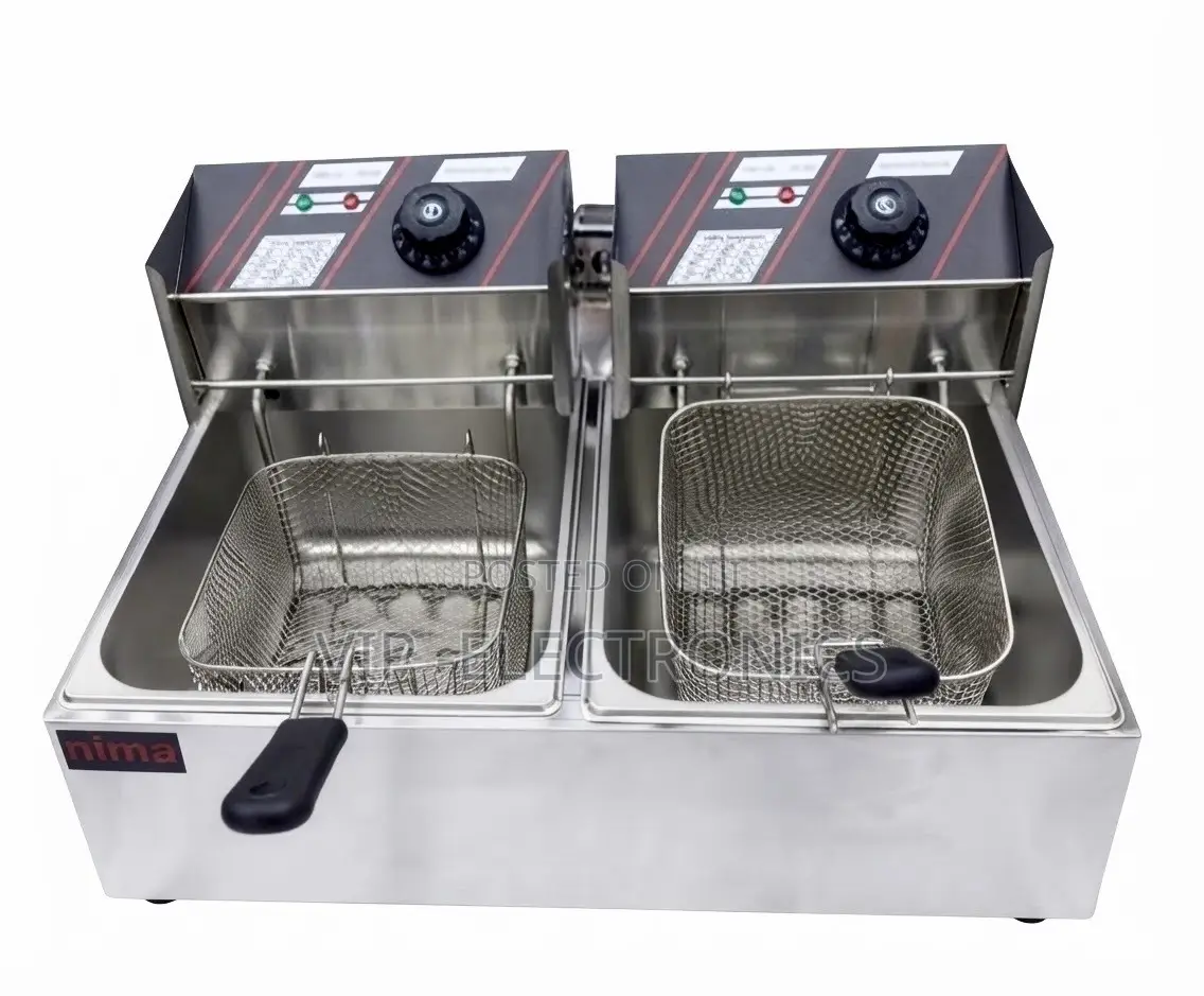 Nima Deep Fryer Commercial Double Tank Powerful – 12L
