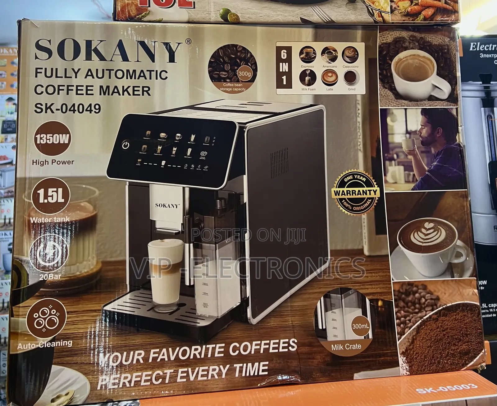 SOKANY Fully Automatic Coffee Maker 💯💯original – 1350W, 20 Bar 🔥☕