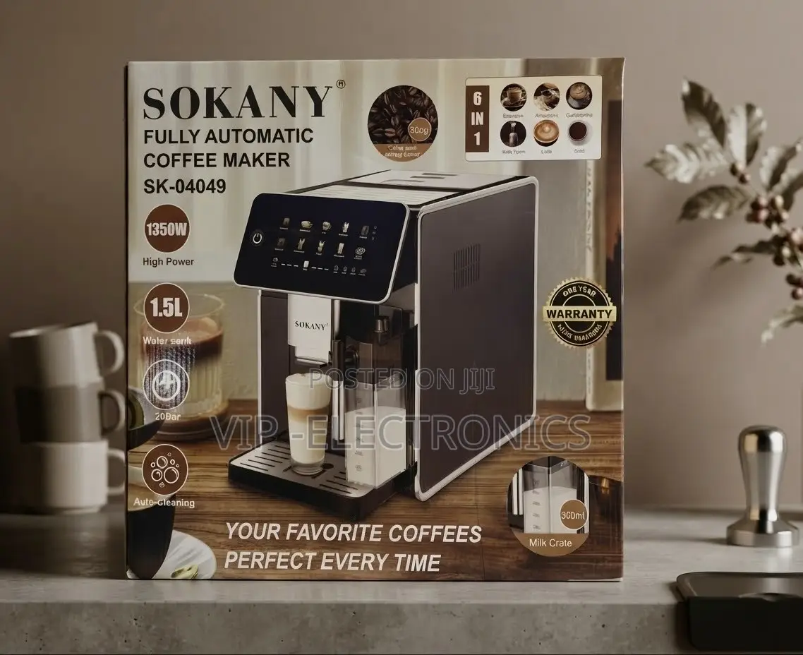 SOKANY Fully Automatic Coffee Maker Powerful 20 Bar Water Tank 300g
