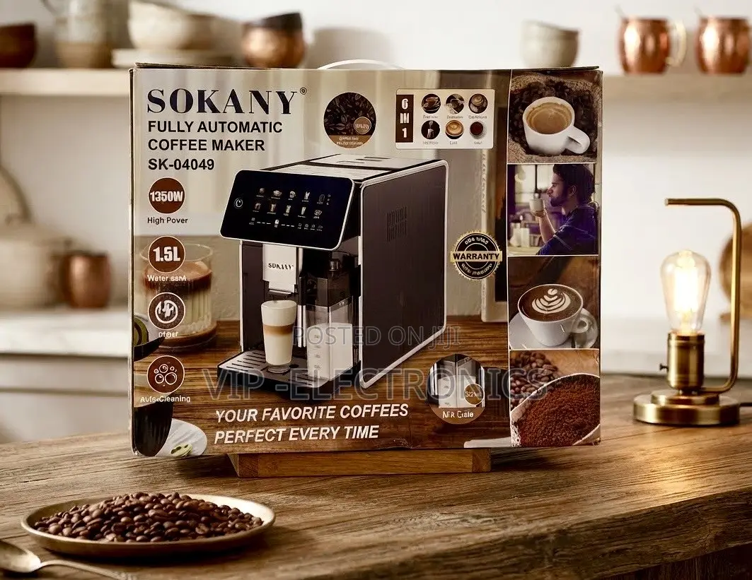 SOKANY Coffee Maker Fully Automatic 1350W High Power 20-Bar 300g