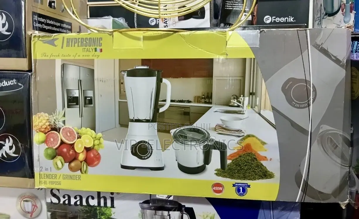 Hypersonic Blender Grinder  2-in-1 HS-BL-YBPD5G – 450W ⚡🥤