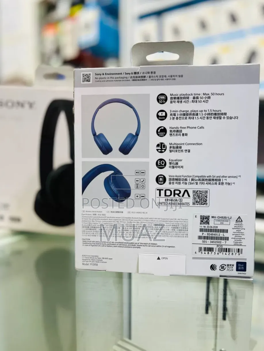 SONY WH-CH520 Wireless Headphones