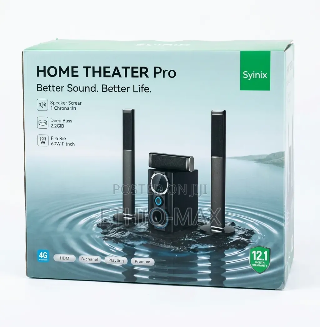 Syinix Home Theater Speaker System 120W – Powerful Sound & Deep Bass