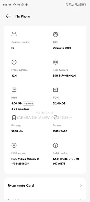 Tecno Camon 20 Mr. Doodle Edition 512 GB Black