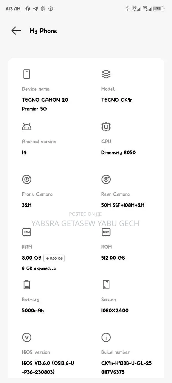 Tecno Camon 20 Mr. Doodle Edition 512 GB Black