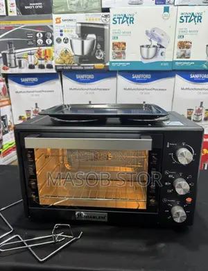 45Litre Harlem Oven With 2 Hot Plates Stove:HARLEM ዘመናዊ ባለ 2Stove