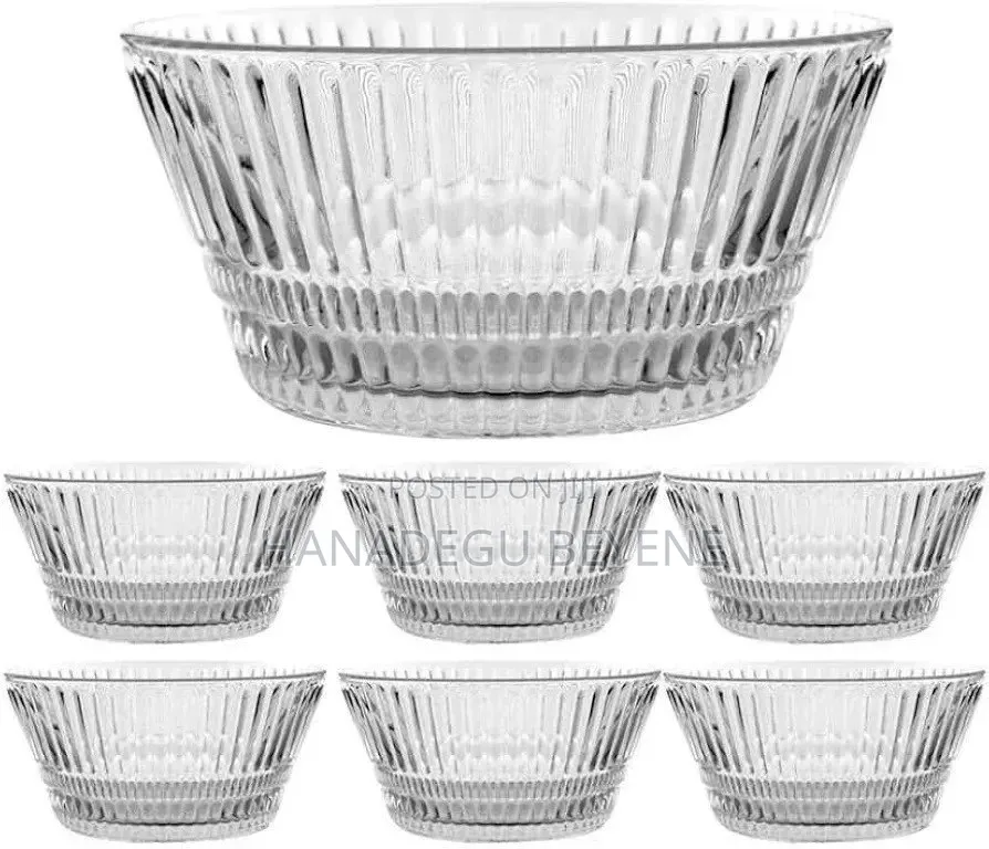 7 Piece Lce Cream& Fruit Glass Cup