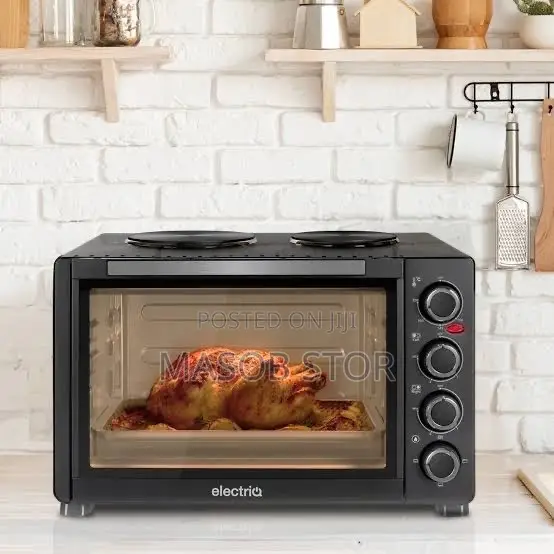 45Litre Harlem Oven With 2 Hot Plates Stove:HARLEM ዘመናዊ ባለ 2Stove