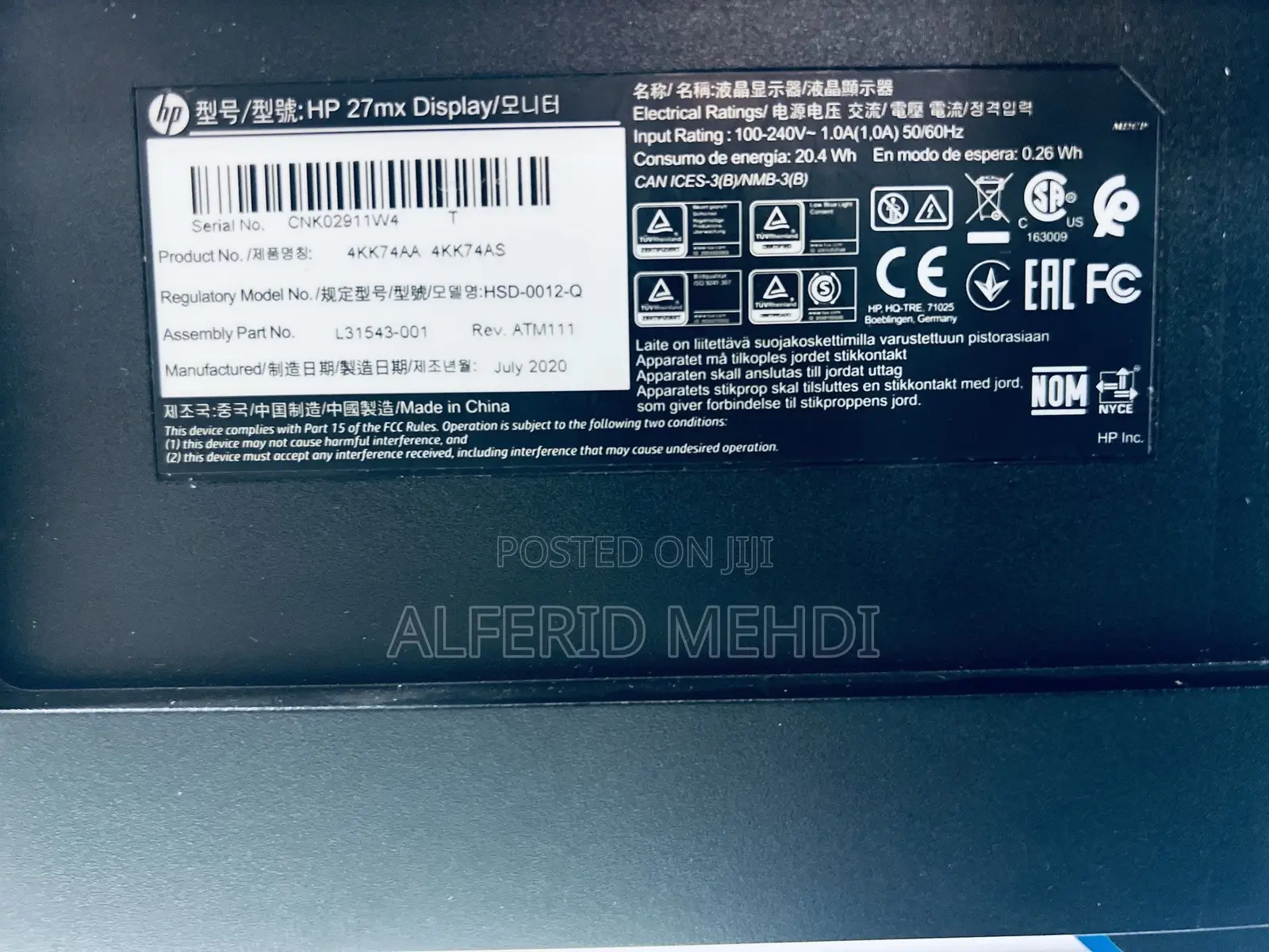 ⚡️ HP 27MX 27” Gaming Monitor – 144Hz ⚡️