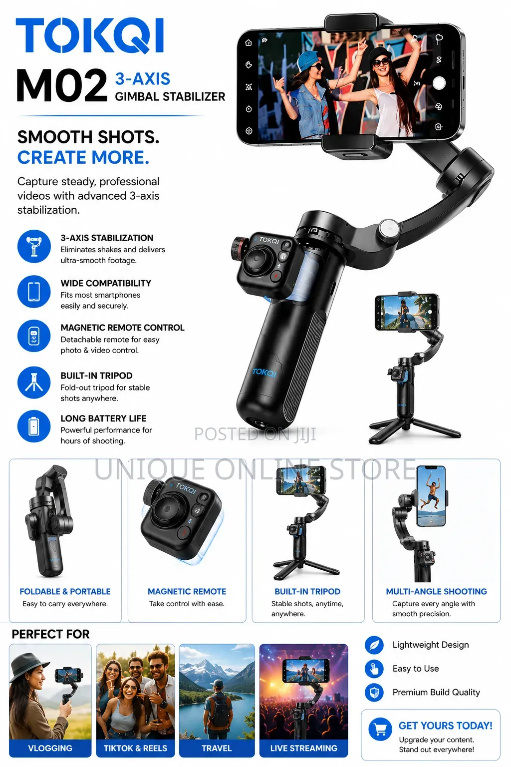 TOKQI M02 Gimbal Stabilizer