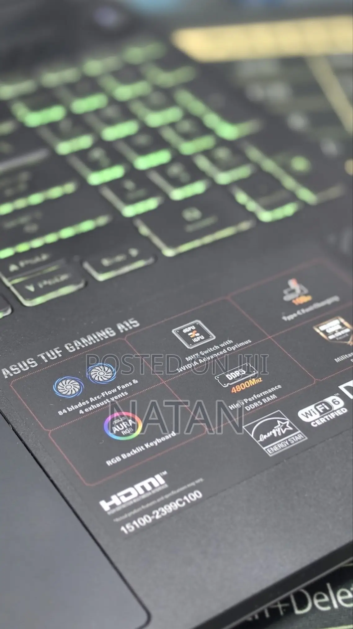 New Laptop Asus TUF Gaming A16 16GB AMD Ryzen 7 SSD 512GB
