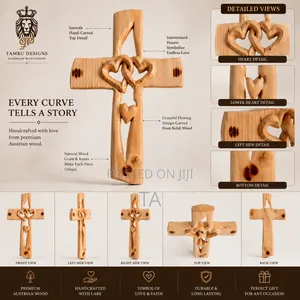 Intertwined Heart Cross የፍቅርና የእምነት መስቀል