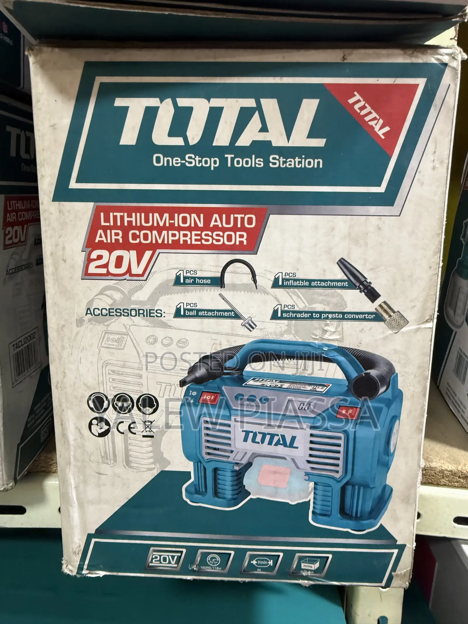 TOTAL 20V Lithium-Ion Auto Air Compressor (Model TACLI2002),