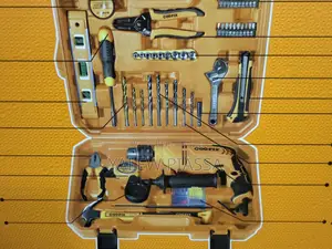 CF-IDK001 Impact Drill Tool Set Featuring an Orange Plastic Storage Ca