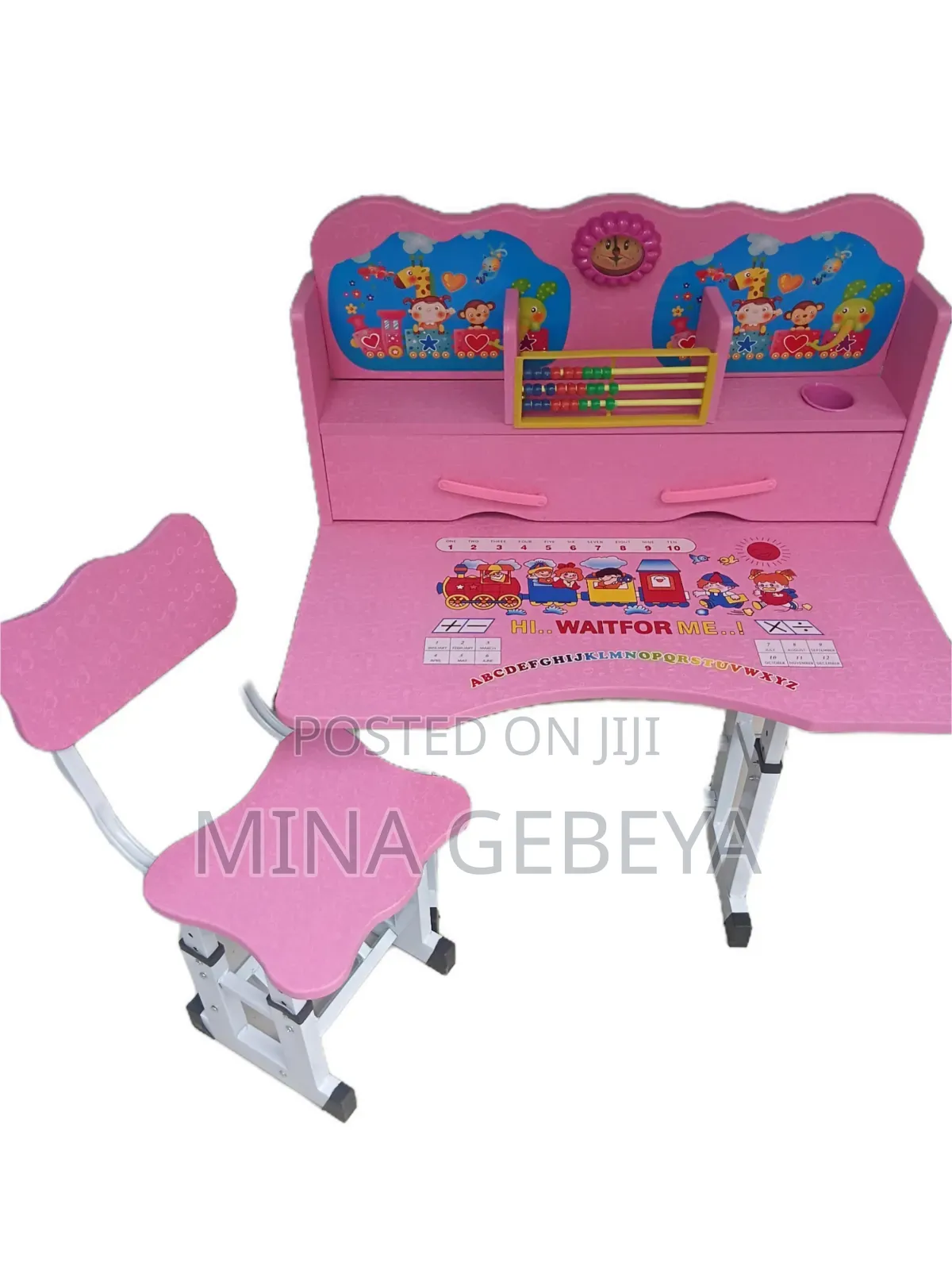Cute Modern Kids Study Table + Chair Set